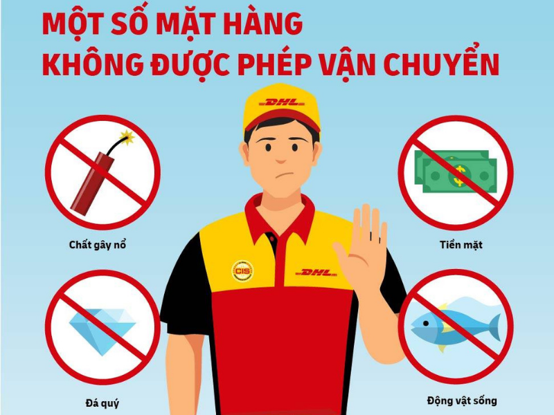 Các mặt hàng cấm vận chuyển đi Malaysia tại DHL